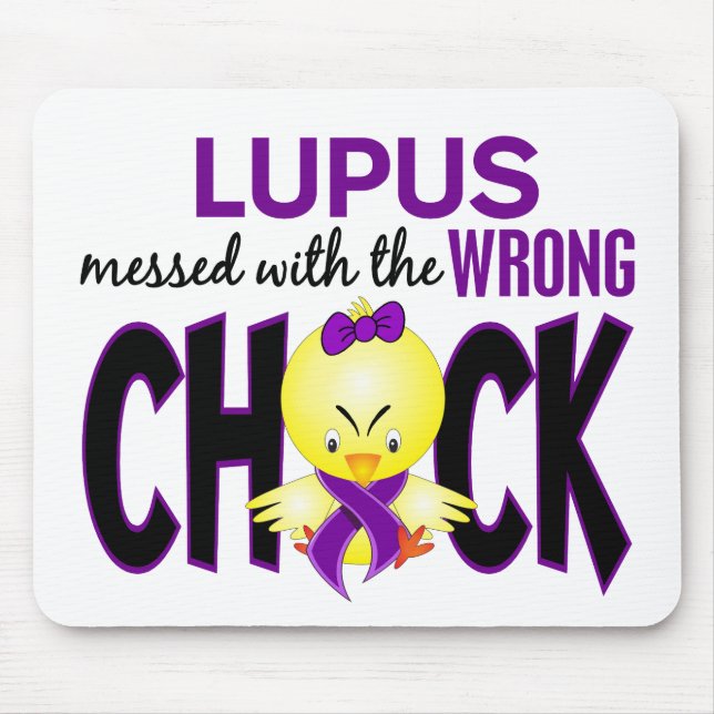 Lupus Messed With The Wrong Chick Mouse Pad (Front)