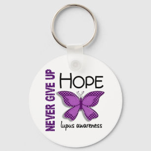 Lupus Never Give Up Hope Butterfly 4.1 Key Ring