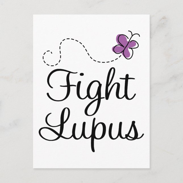Lupus purple butterfly postcard (Front)