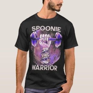Lupus Spoonie Warrior Barbell Purple Fist Strong G T-Shirt