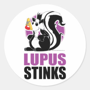 Lupus Stinks Classic Round Sticker