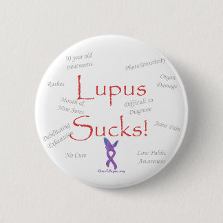 lupus_sucks 6 cm round badge