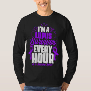 Lupus Survivor Lupus Purple Ribbon Lupus Awareness T-Shirt