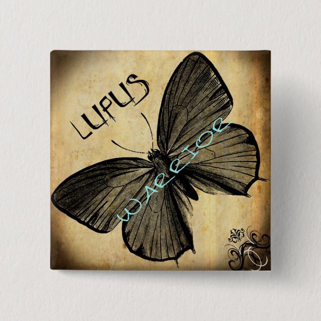 lupus warrior 15 cm square badge (Front)