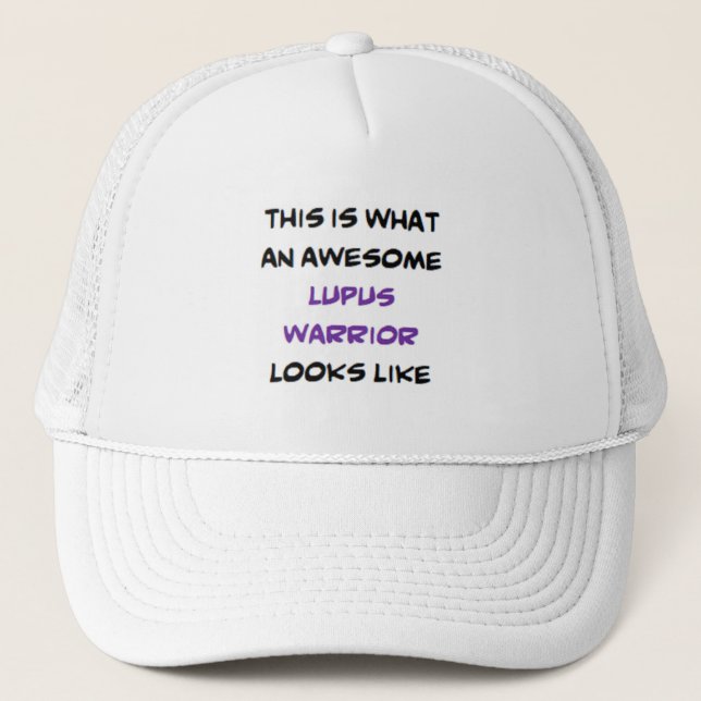 lupus warrior, awesome trucker hat (Front)