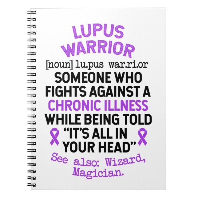 Lupus Warrior Definition Notebook (Front)