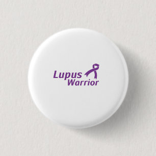 Lupus Warrior Lupus Awareness Purple Ribbon 3 Cm Round Badge