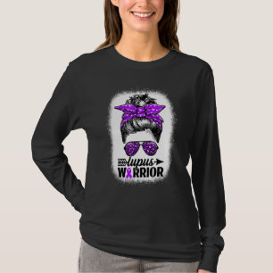 Lupus Warrior Messy Bun Women Wear Purple Lupus A T-Shirt