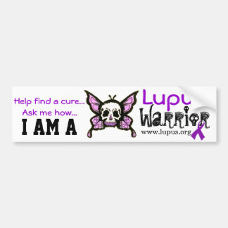 Lupus Warrior...Never Give Up! bumper sticker