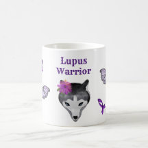 Lupus Warrior Wolf Purple Ribbon Butterfly