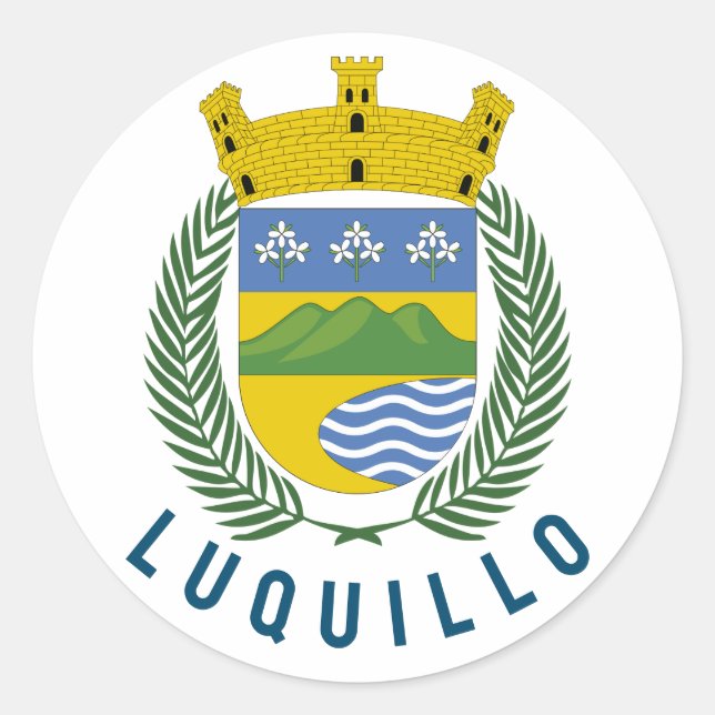 Luquillo coat of arms - Puerto Rico Classic Round Sticker (Front)