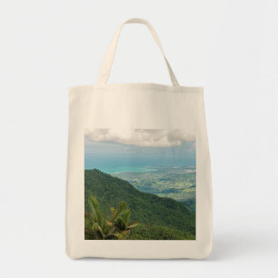 luquillo mountains overlooking coastal puerto rico tote bag