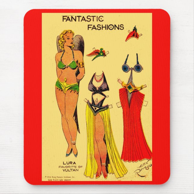 Lura Favourite of Vultan paper doll Flash Gordon Mouse Pad (Front)