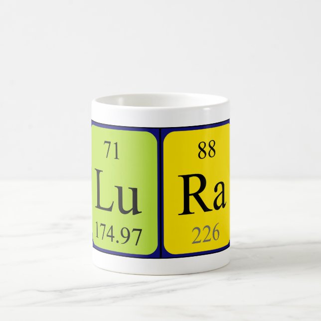 Lura periodic table name mug (Center)