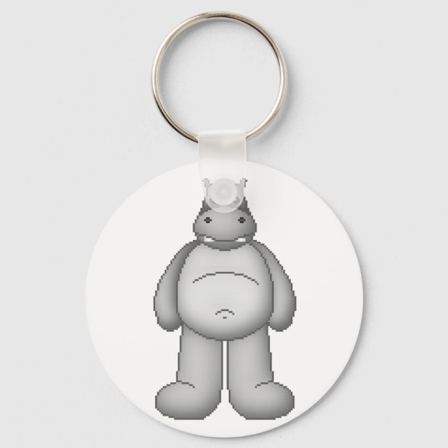 Lura's Critter Plump Hippo Key Ring (Front)