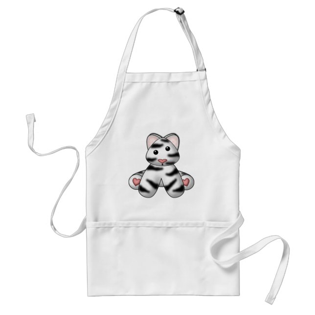 Lura's Stuffed White Tiger Standard Apron (Front)