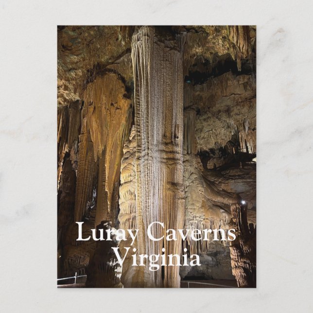 Luray Caverns in Virginia Postcard (Front)