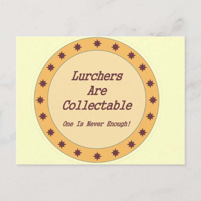 Lurchers Are Collectable Postcard (Front)