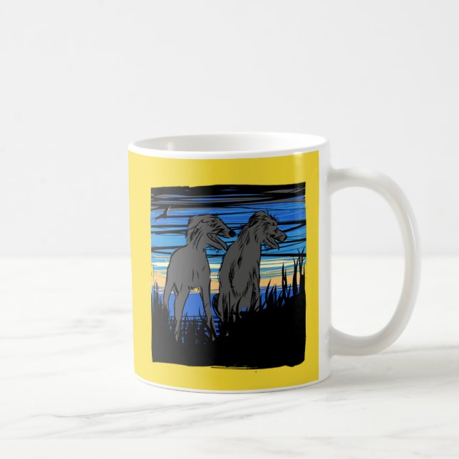 Lurchers overseeing the world coffee mug (Right)