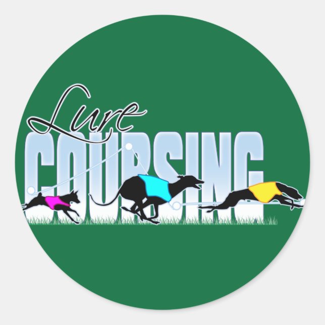 Lure Coursing Dogs Classic Round Sticker (Front)