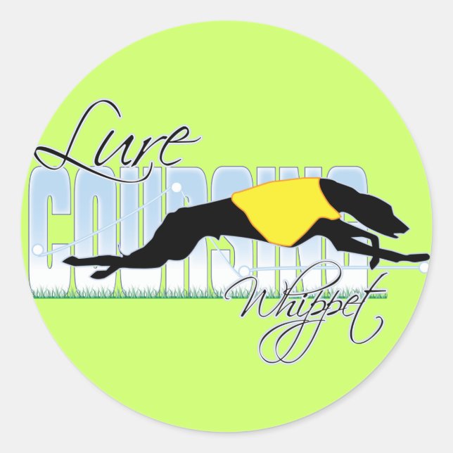 Lure Coursing Whippet Classic Round Sticker (Front)