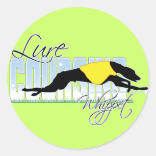Lure Coursing Whippet Classic Round Sticker