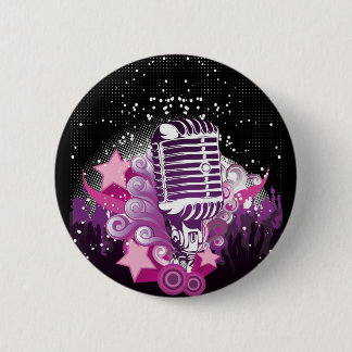 Lure of the Microphone 6 Cm Round Badge