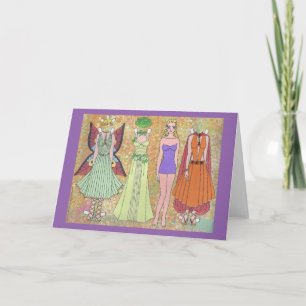 Luriel the Woodland Elf Paper Doll Blank Card