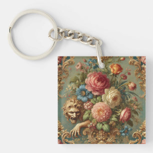 Lurking in Luxury – Gothic Floral Design Key Ring