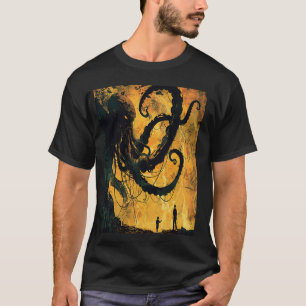 Lurking Kraken In Dark Mist Sneaking On People Ten T-Shirt