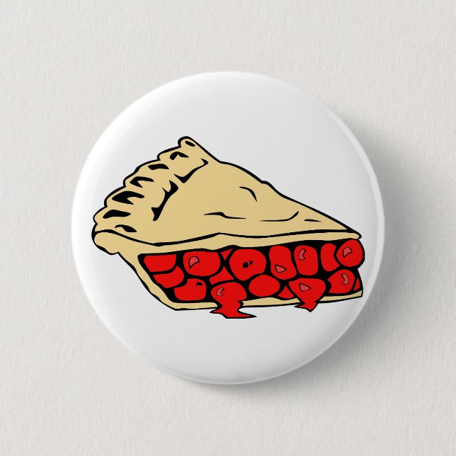 luscious cherry pie 6 cm round badge (Front)