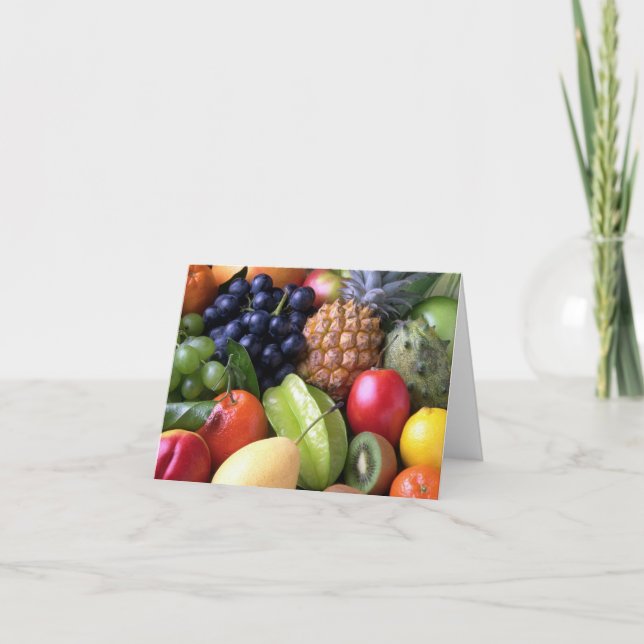 Luscious Fruits Blank Card (Front)