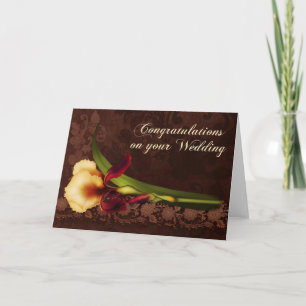 Luscious Iris Wedding Card