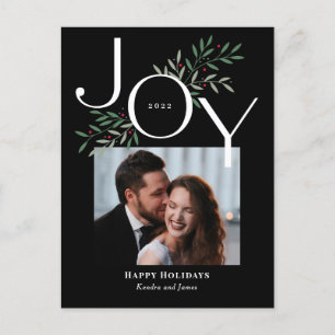 Luscious Joy Photo Holiday Postcard Christmas Card