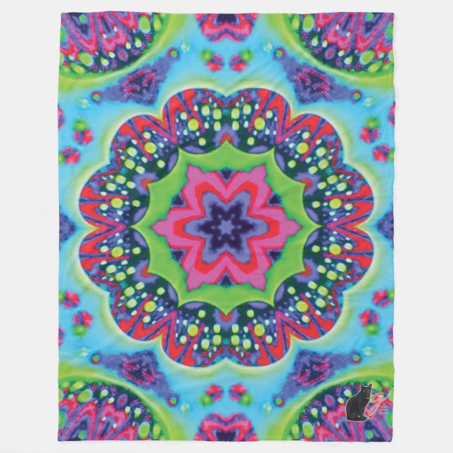 Luscious Kaleidoscope Fleece Blanket (Front)