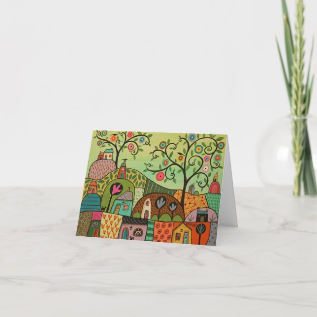 Luscious Landscape Folded Note Card (Front)