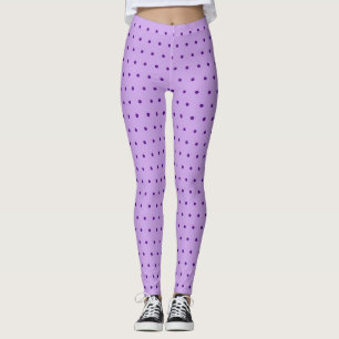Luscious Lavender Purple Polka Dot Lilac Leggings