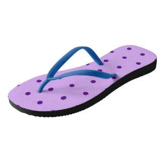 Luscious Lavender Purple Polka Dot Lilac Thongs
