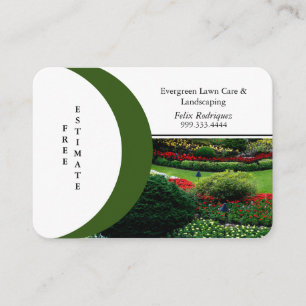 Luscious Lawn Photo Name Landscaping Business Card