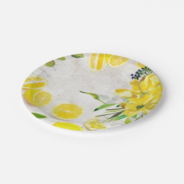 Luscious Lemons Paper Plate (Angled)