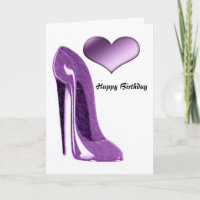 Luscious Lilac Stiletto High Heel Shoe and Heart