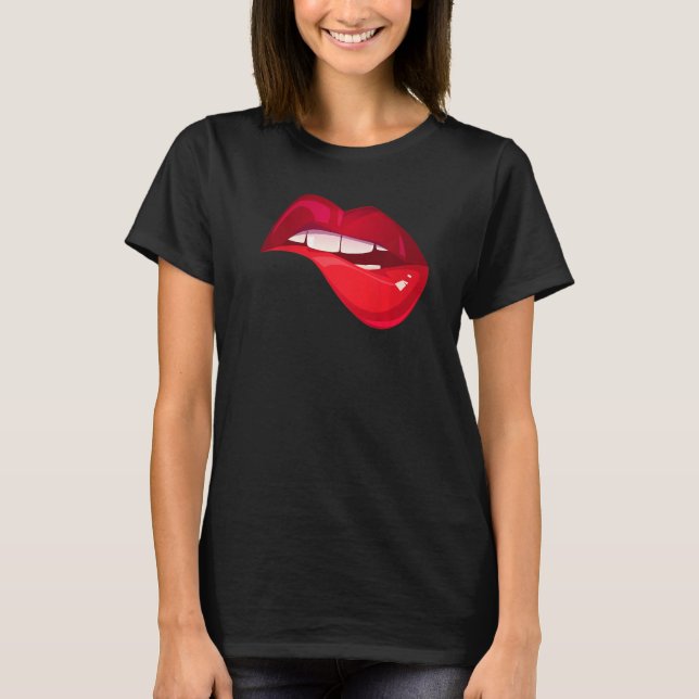 Luscious Lips For You Cool Valentine's Day Tee (Front)