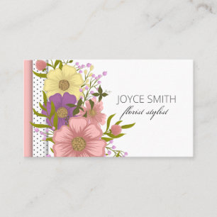 Luscious Multi Colour Floral Business Card