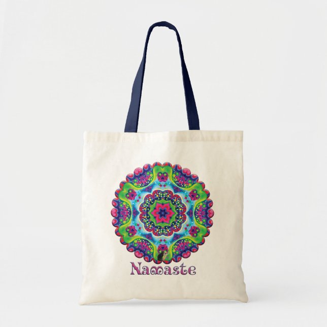 Luscious Namaste Kaleidoscope Tote Bag (Front)
