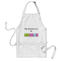 Luscious periodic table word apron