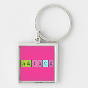 Luscious periodic table word keyring