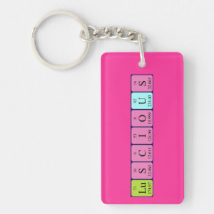 Luscious periodic table word keyring