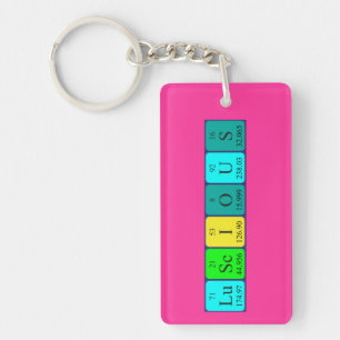 Luscious periodic table word keyring