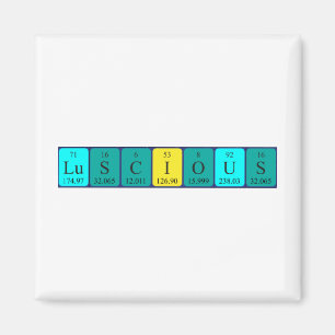 Luscious periodic table word magnet