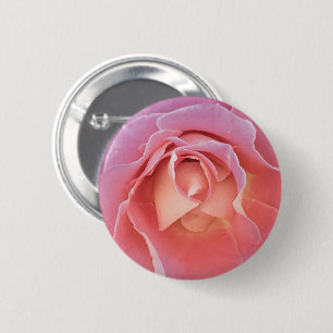 Luscious Pink Rose 6 Cm Round Badge